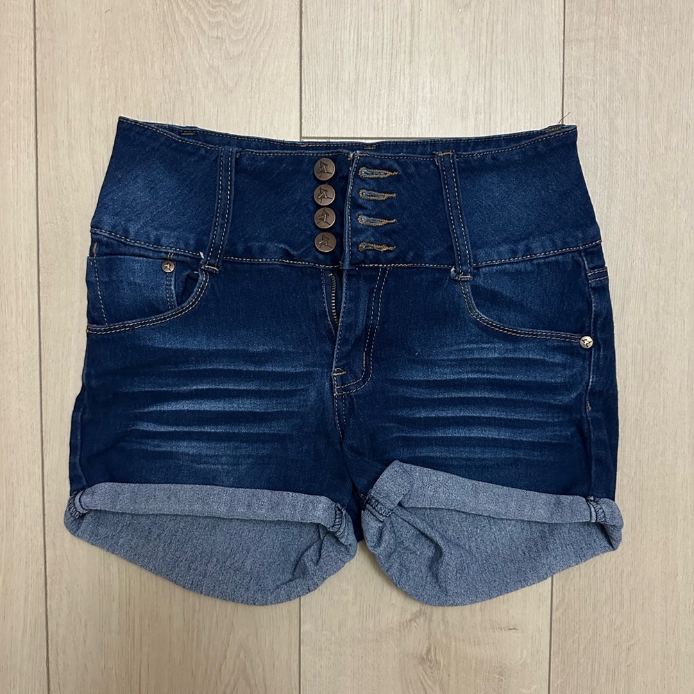 Always Friday Dark Blue Jean Shorts - Size Juniors 5